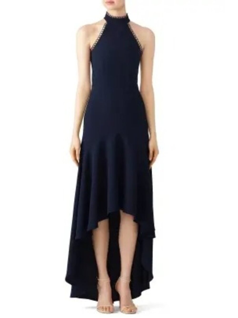 R-146. Monique Lhuillier Navy Love No One Gown